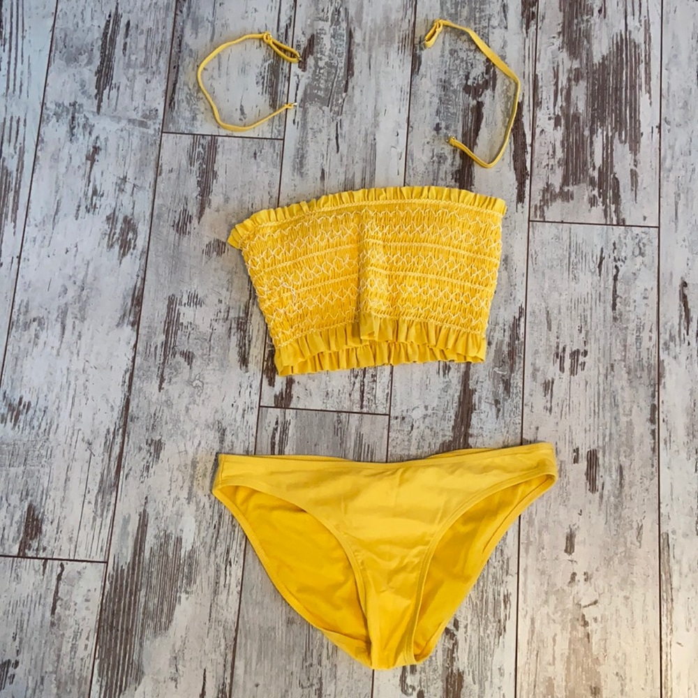 Yellow target bikini